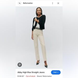 Reformation Abby High Rise Straight Jeans (size 29)